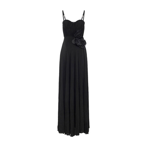 Elisabetta Franchi Abito lungo Abito Donna in lurex con fiore 42 - Francavilla Moda